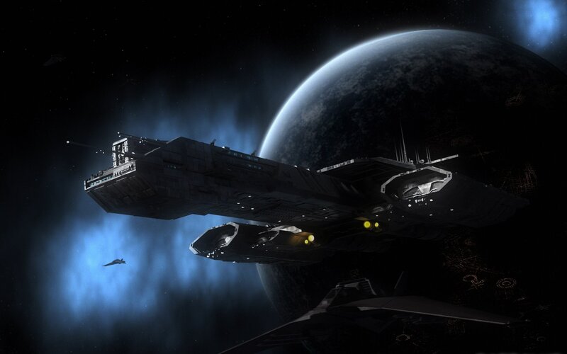 Spaceship near a planet