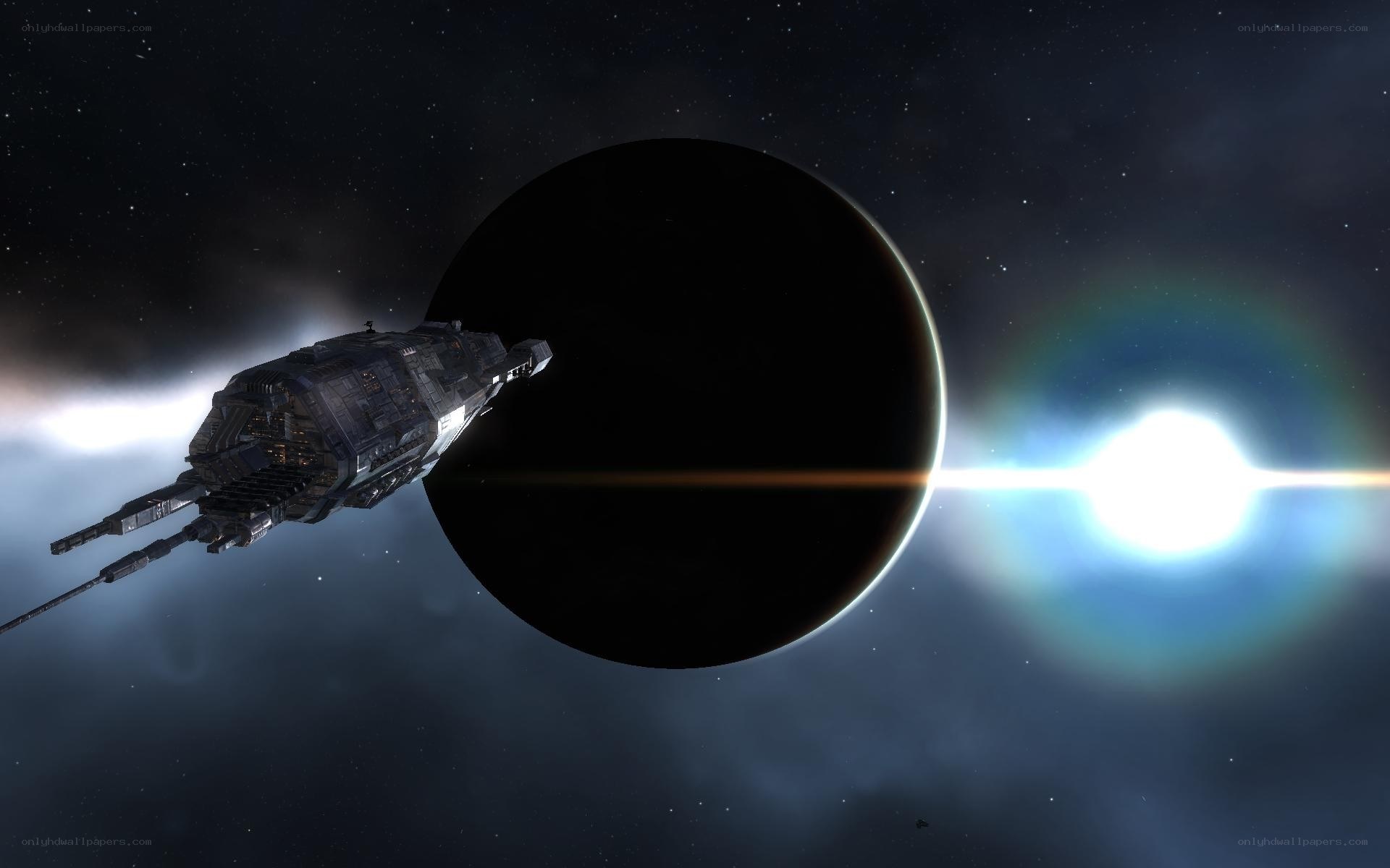 Spaceship near a planet