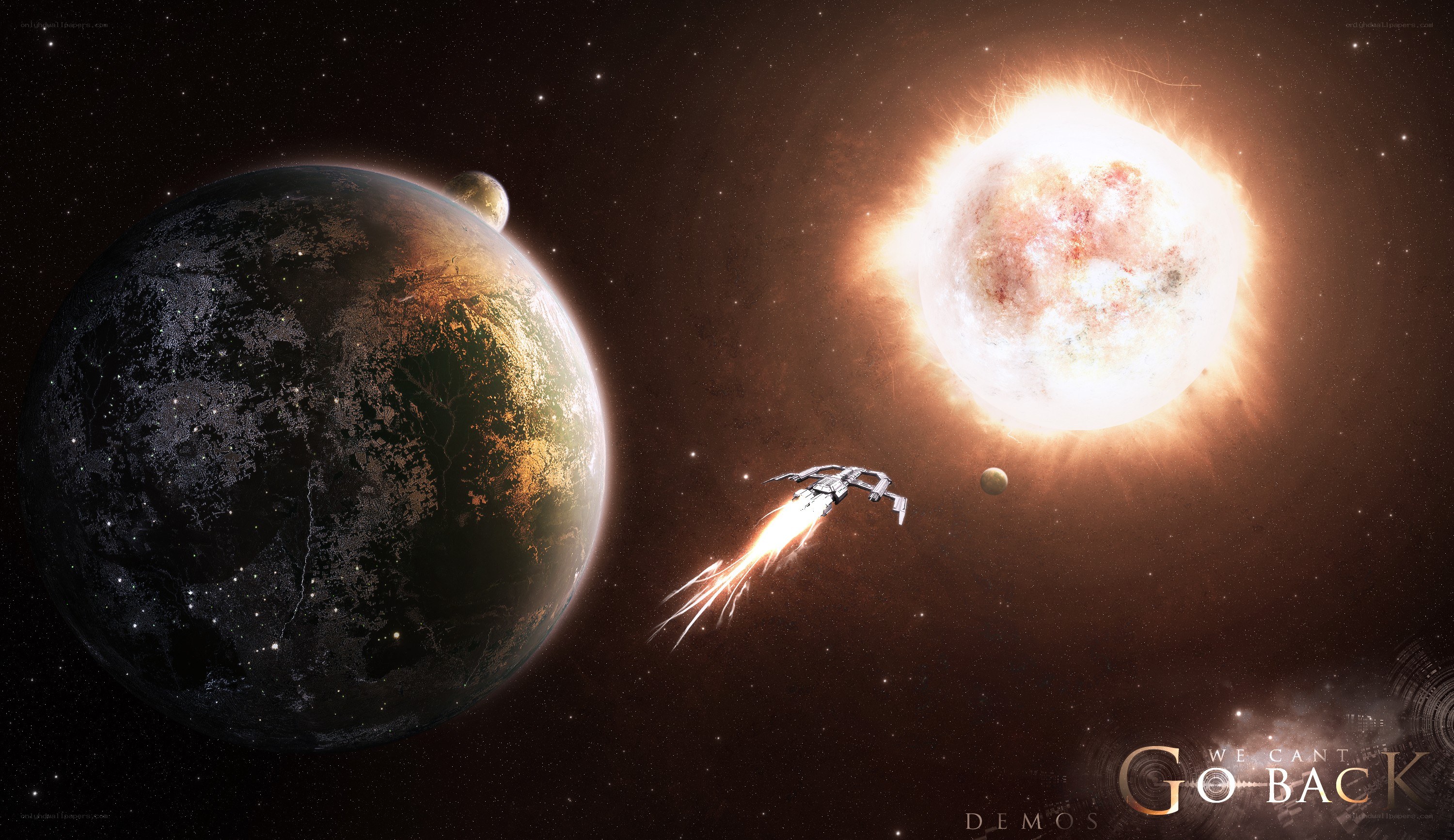 Spaceship near a planet