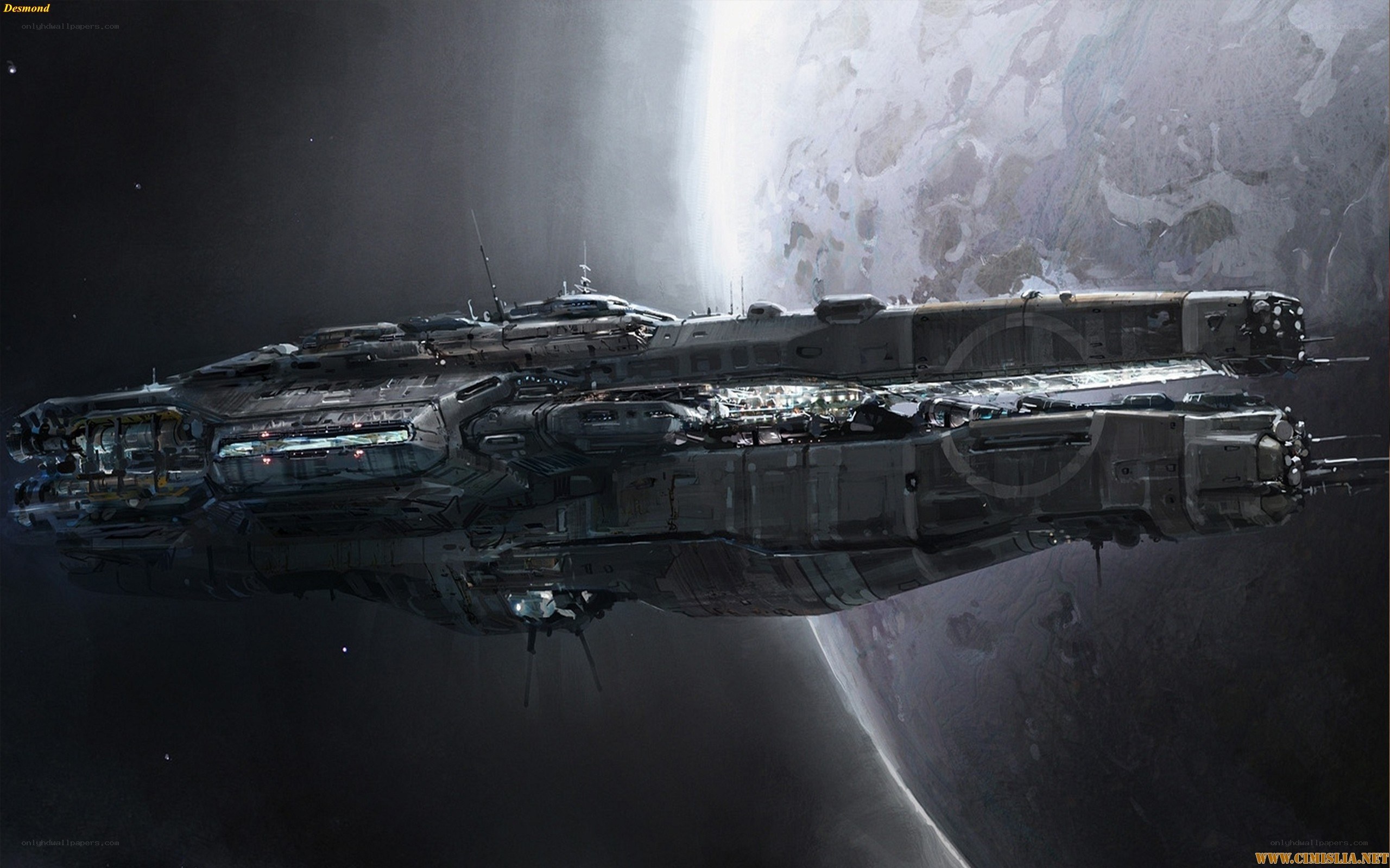 Spaceship near a planet