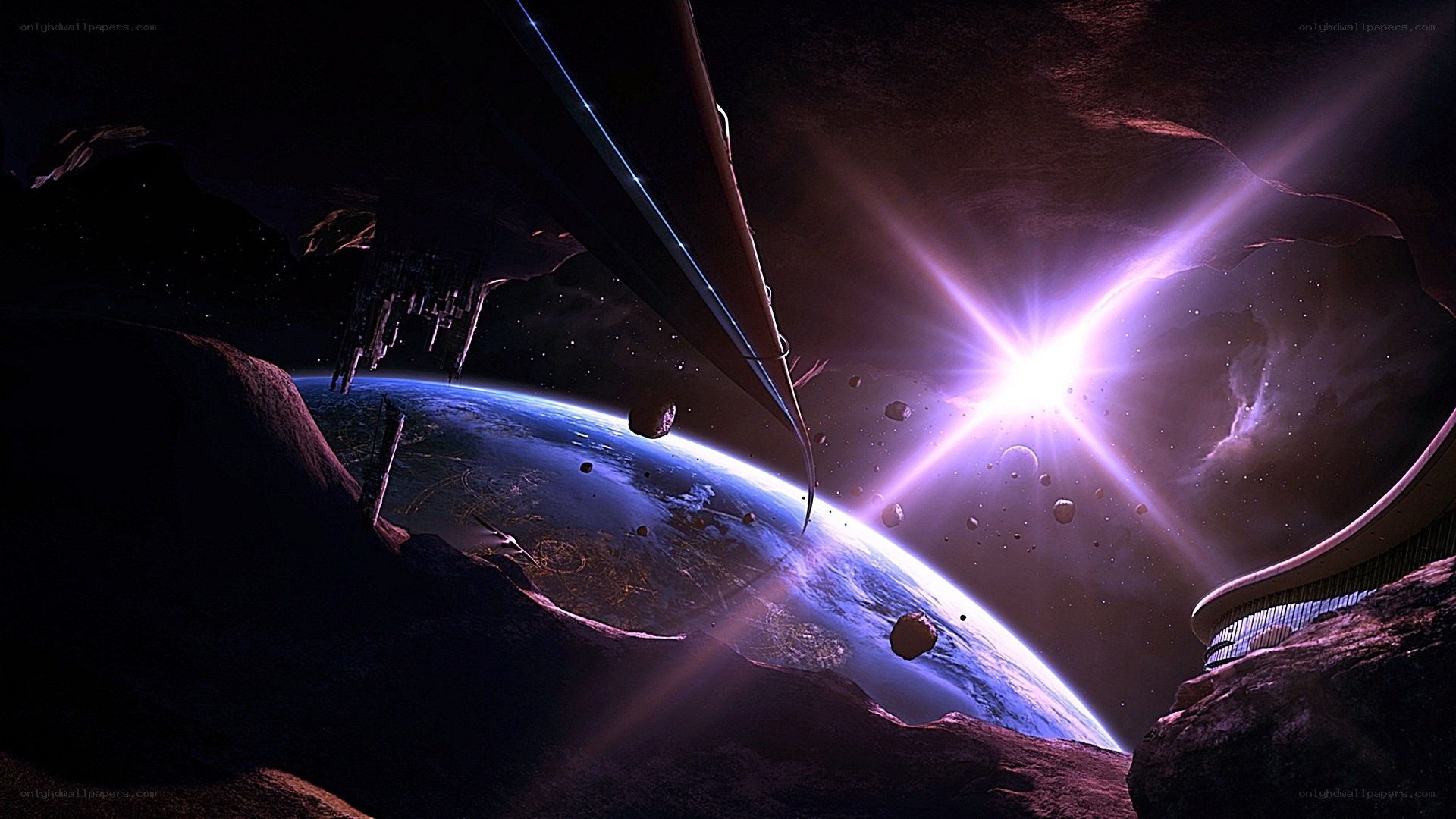 Spaceship near a planet