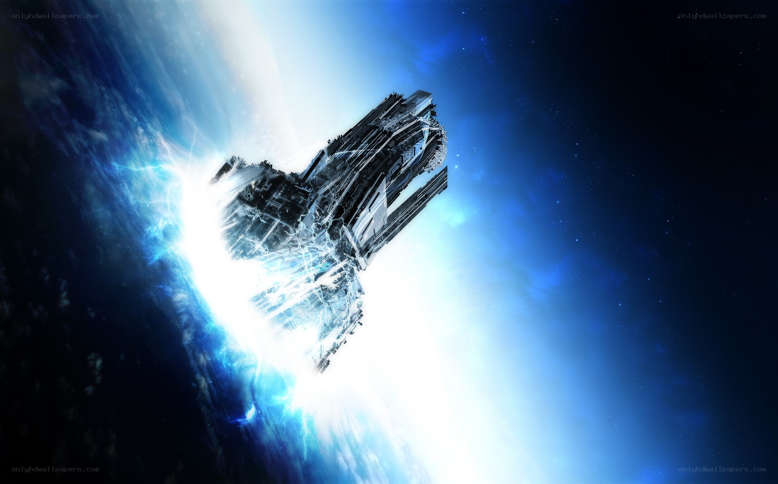Spaceship near a planet