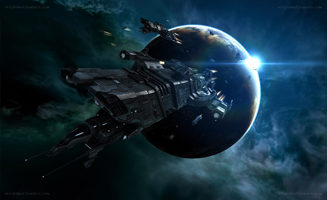 Spaceship near a planet