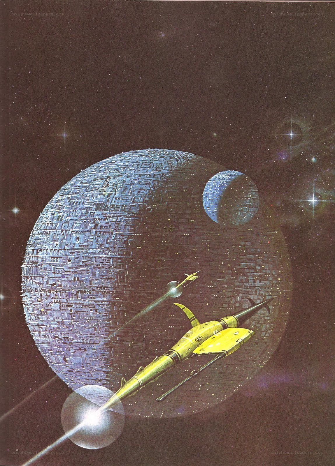 spaceship near a space station