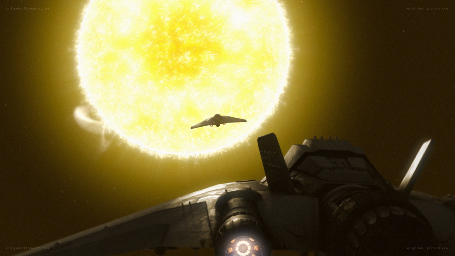 Spaceship near a star