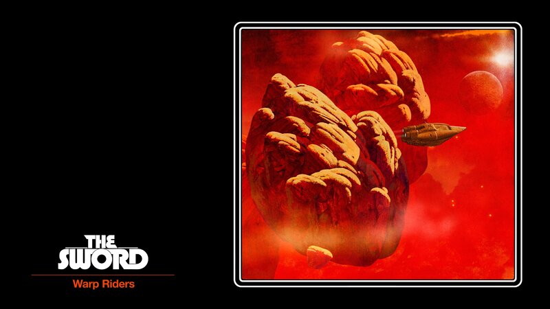 Spaceship Near Asteroid — Red