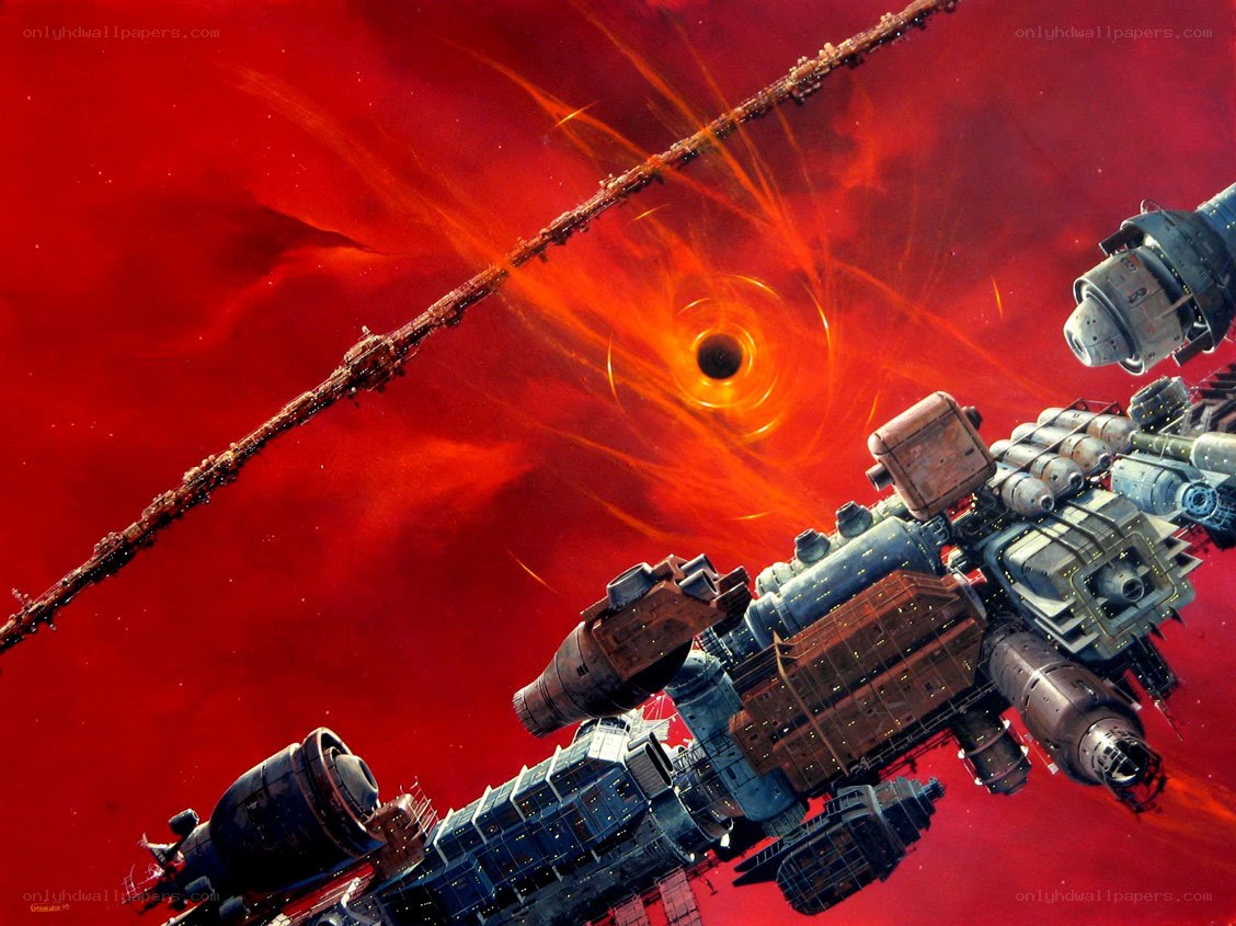 Spaceship near black hole