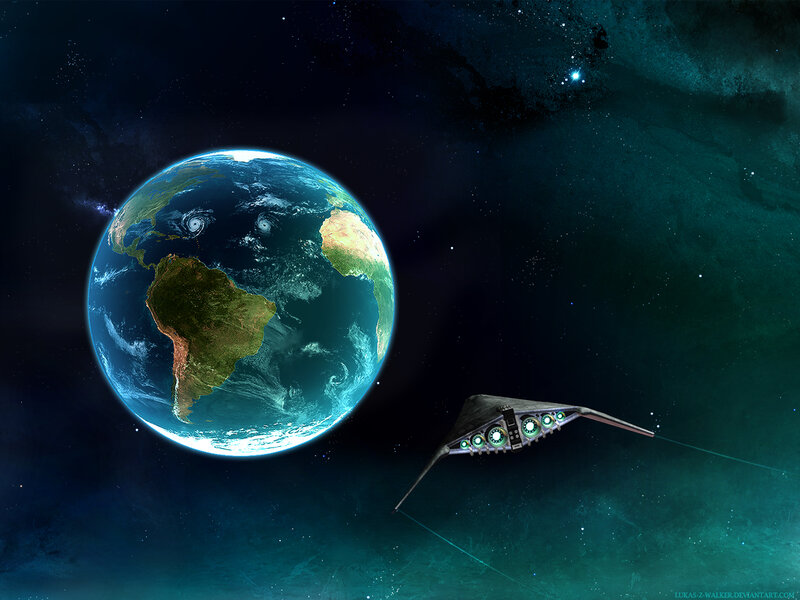 spaceship near Earth