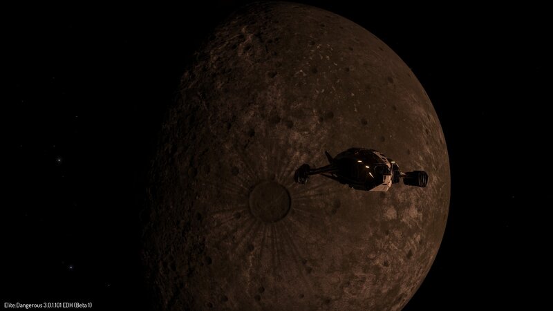 Spaceship Near Moon — Brown