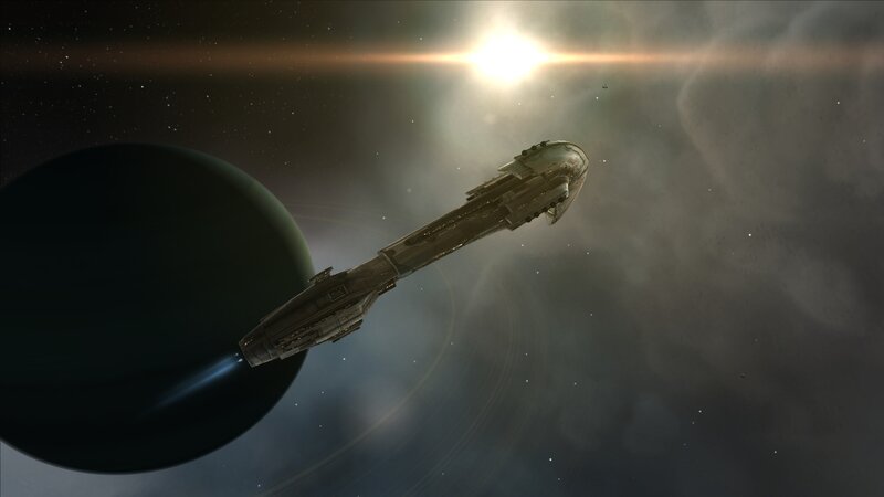 spaceship near planet