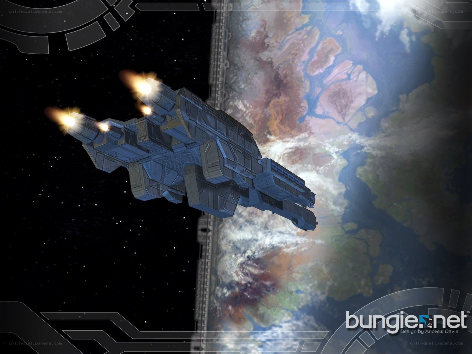 spaceship near planet