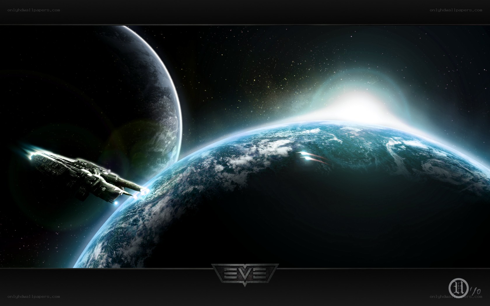 spaceship near planet