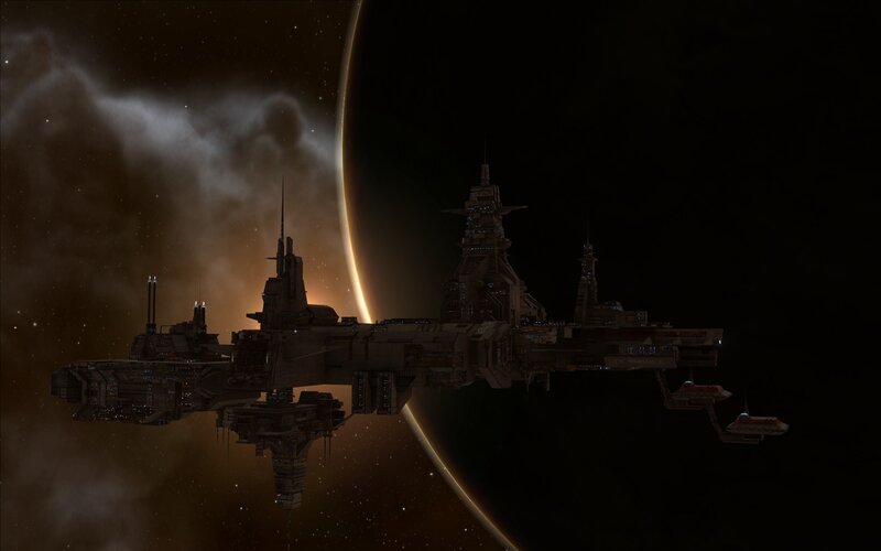 spaceship near planet
