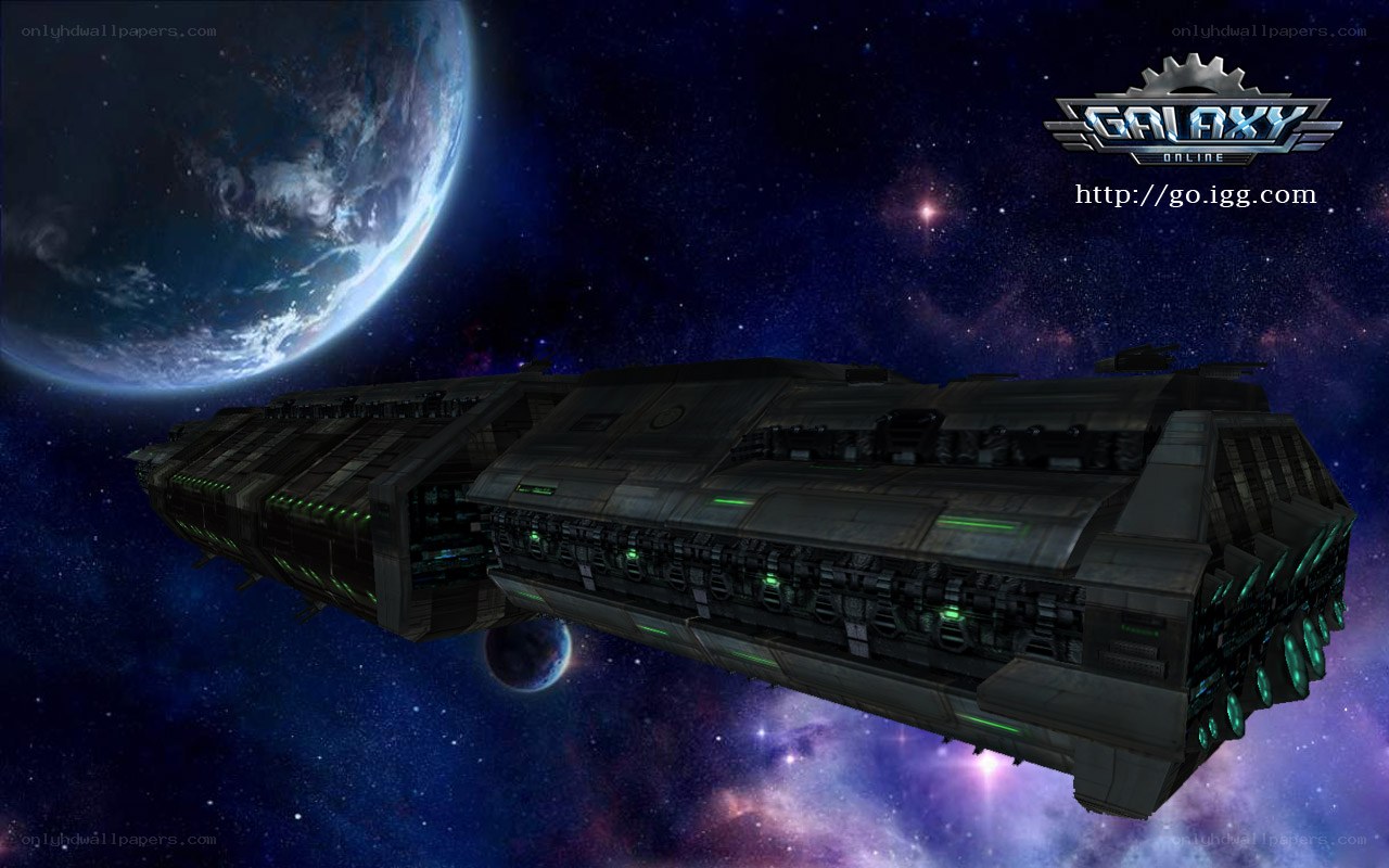 spaceship near planet