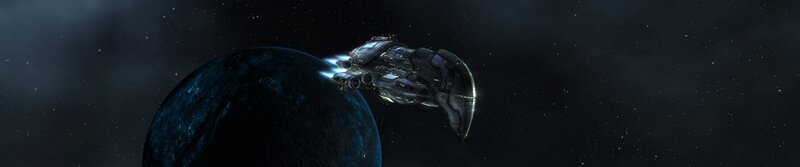 Spaceship Near Planet — Black, Dramatic, Night, 3d Render, Stars, Spacecraft