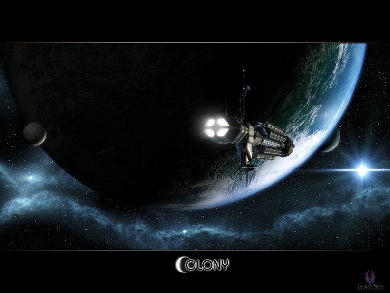 Spaceship Near Planet — Black, Dramatic, Night, Digital Art, Moon