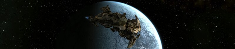 Spaceship Near Planet — Blue, Dramatic, 3d Render, Stars, Space