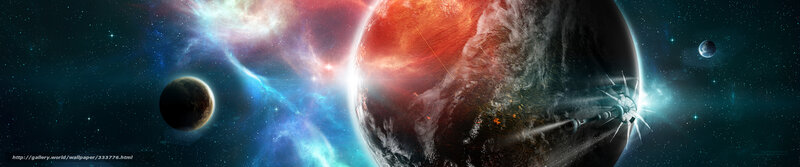 Spaceship Near Planet — Blue, Dramatic, Digital Art, Spacecraft, Nebula