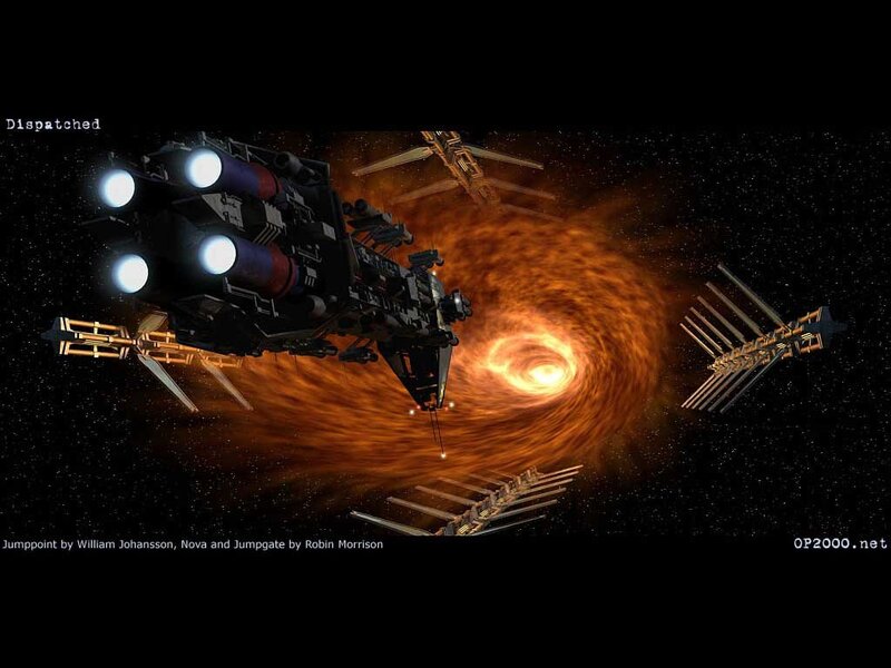 Spaceship Near Wormhole — Black