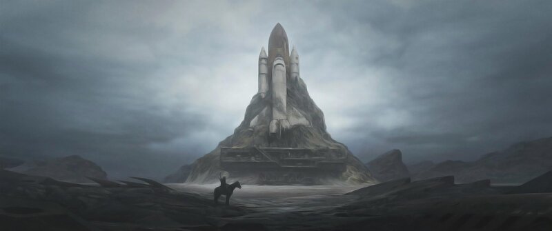 Spaceship on a Mountain
