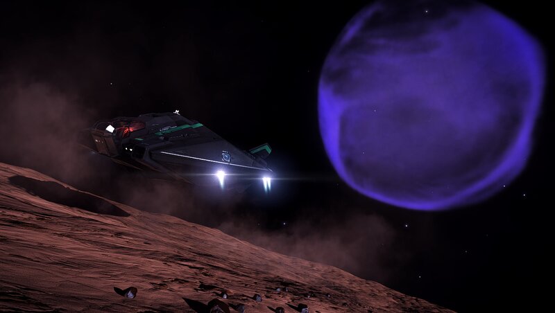 Spaceship on Alien Planet — Purple