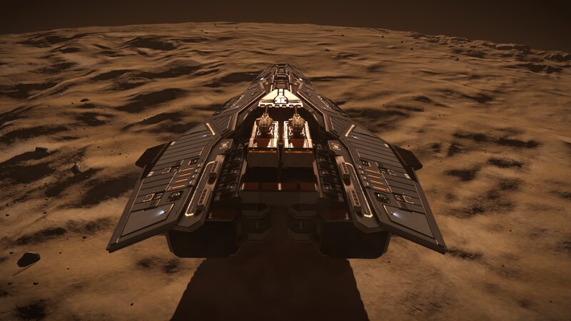 Spaceship on Alien Surface — Brown