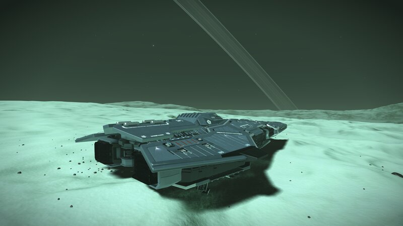 Spaceship on Alien Surface — Green