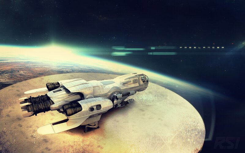 Spaceship on Moon Surface