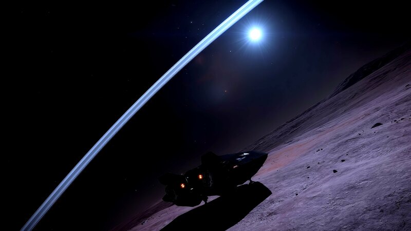 Spaceship on Planet Surface