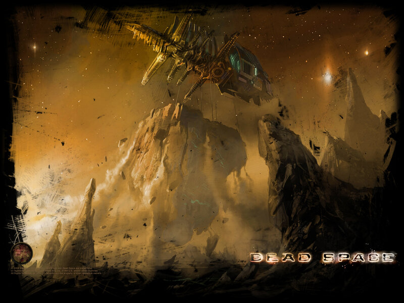 Spaceship on Rocky Planet — Brown