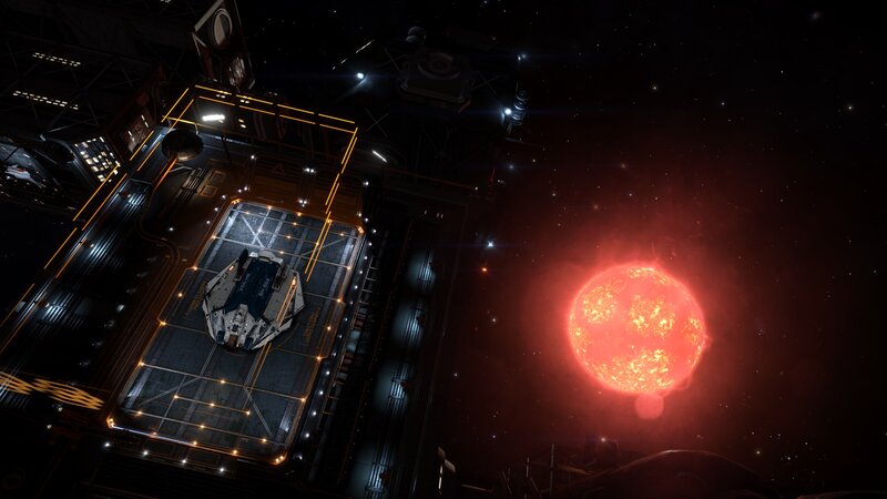 Spaceship on Space Station