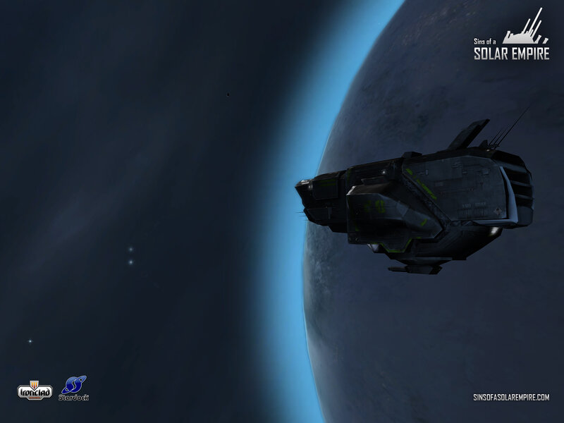 Spaceship orbiting a planet