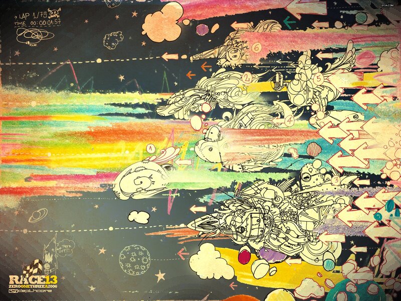 Spaceship Race in Space