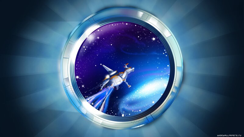 spaceship through porthole