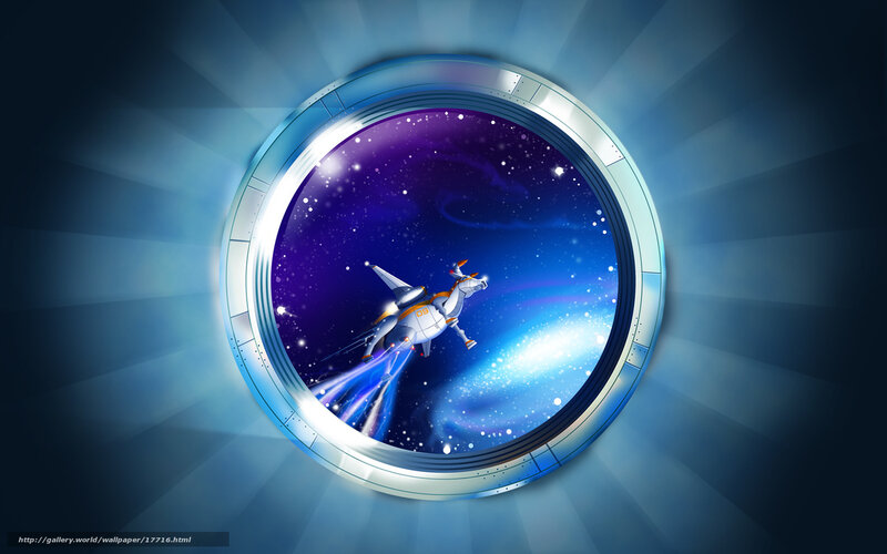 spaceship through porthole