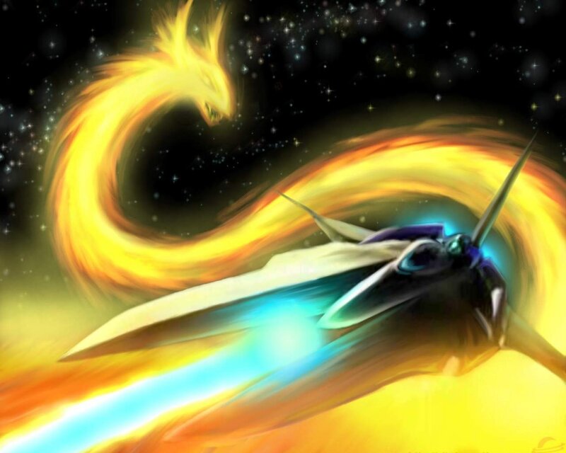 Spaceship with Dragon
