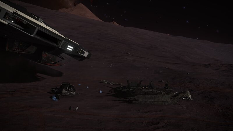 Spaceship Wreckage on Planet