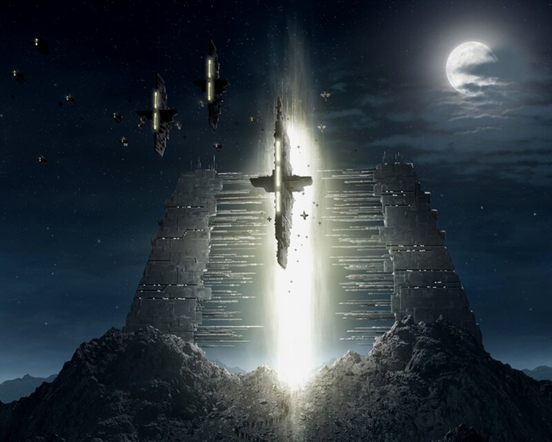 Spaceships at Pyramid