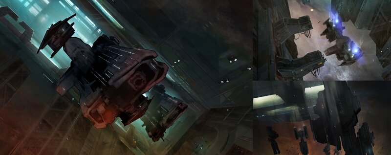Spaceships in a Hangar