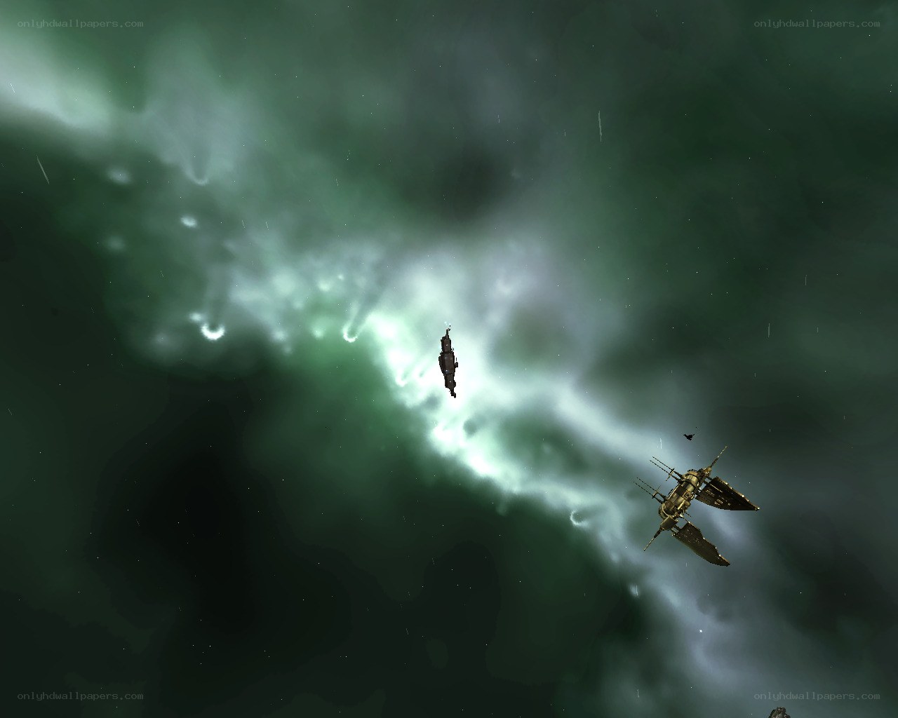Spaceships in a nebula