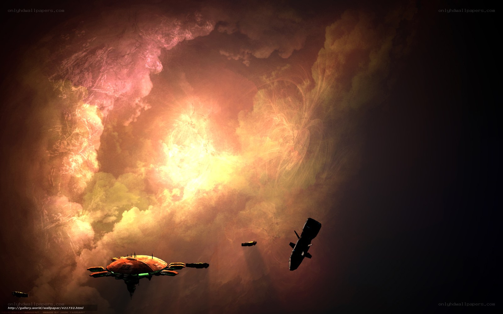 Spaceships in a nebula