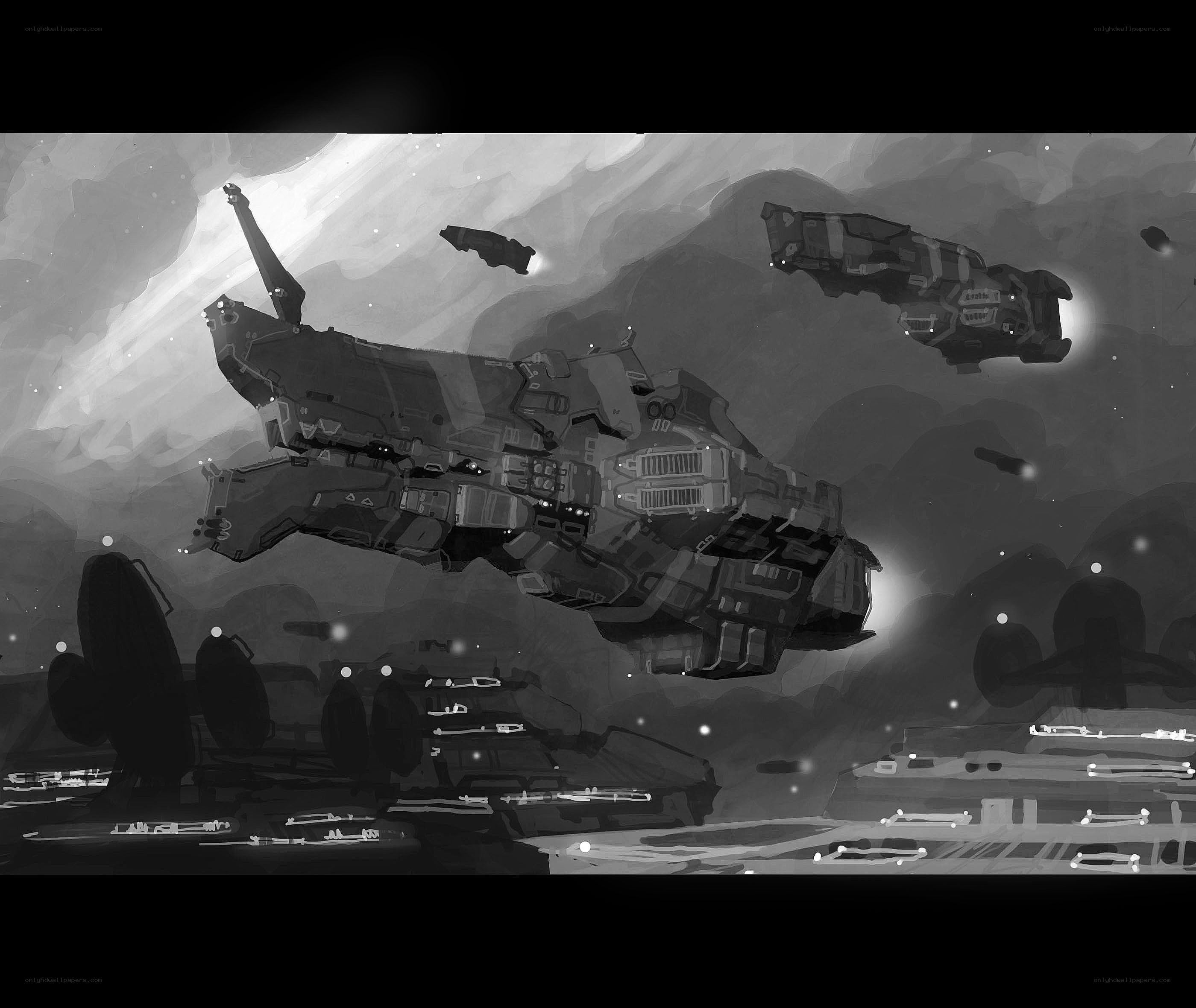 Spaceships in a nebula