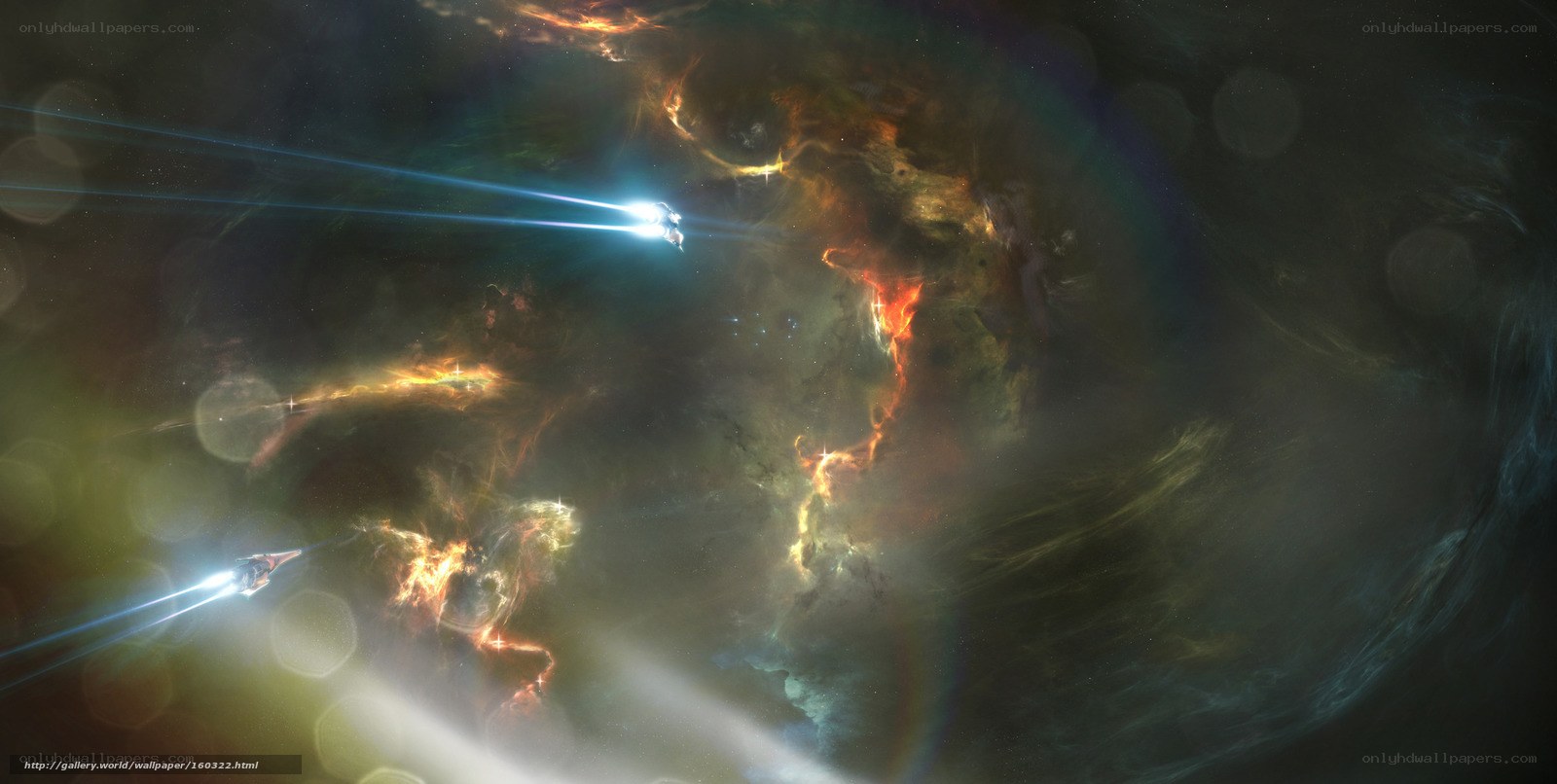 Spaceships in a nebula