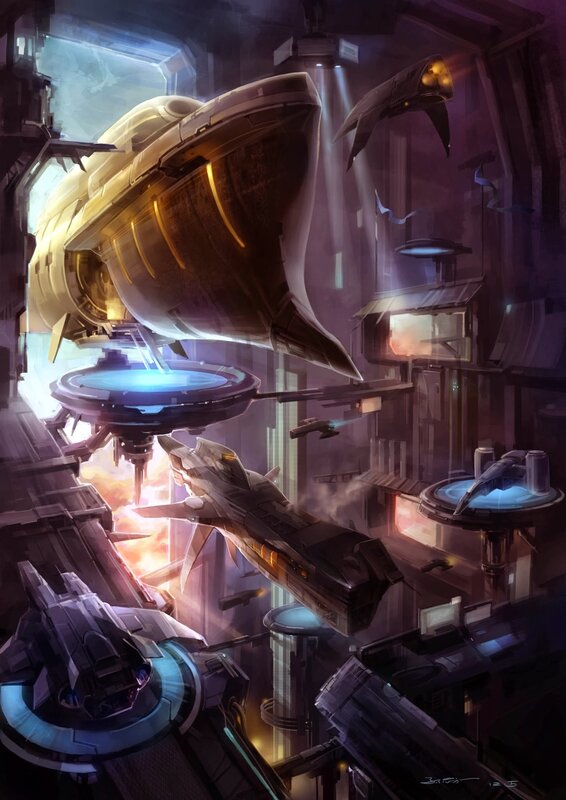 Spaceships in a Space Station — Purple