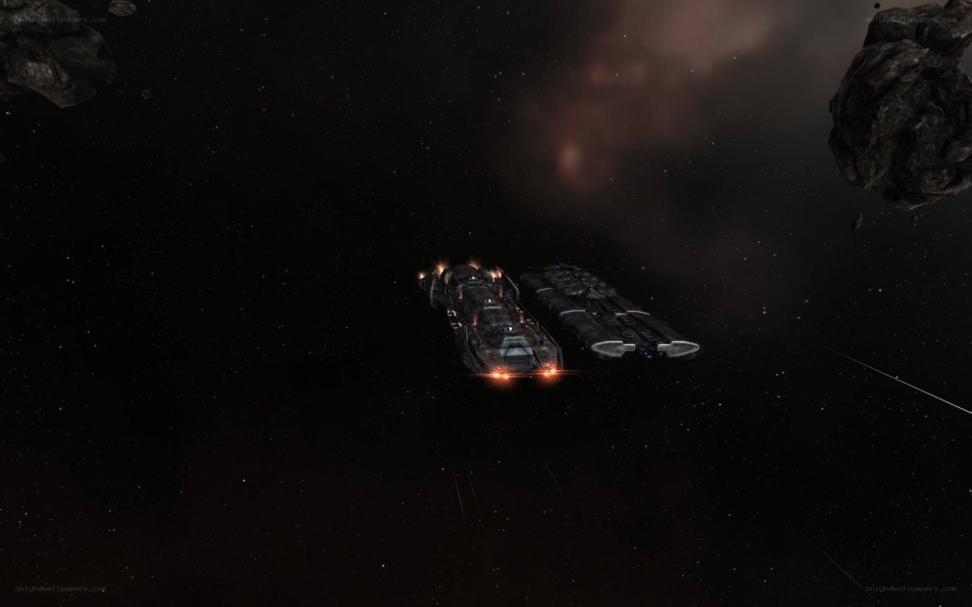 Spaceships in asteroid field