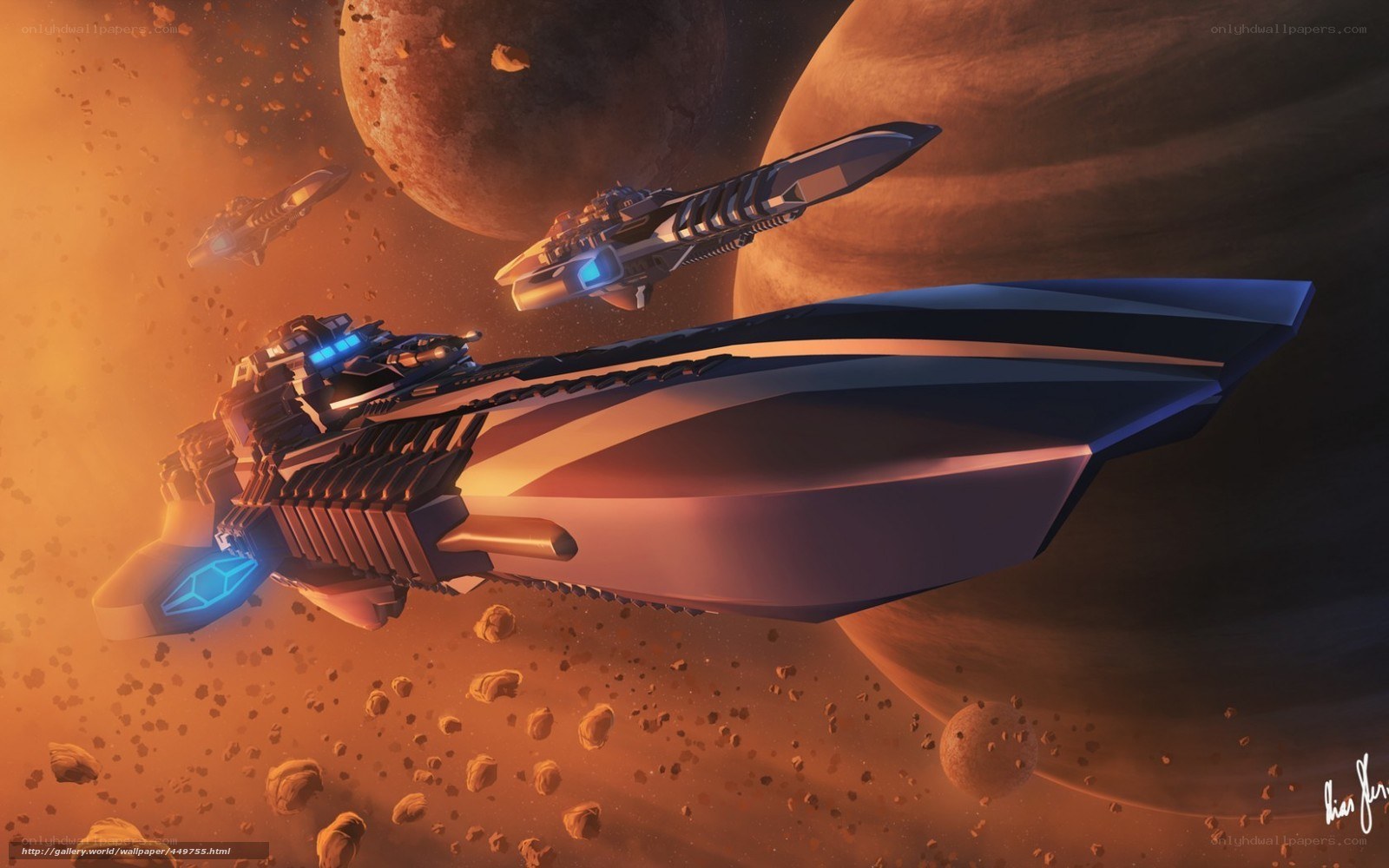 Spaceships in asteroid field