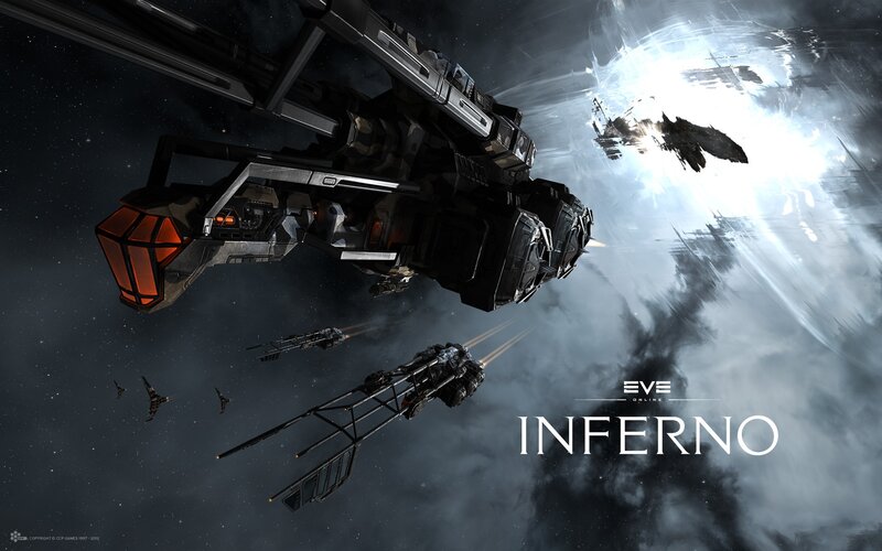 Spaceships in Battle — Black, Dramatic, Night, Digital Art, Spacecraft, Explosion
