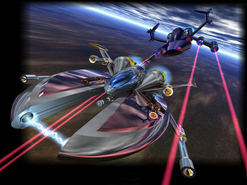 Spaceships in Battle — Silver