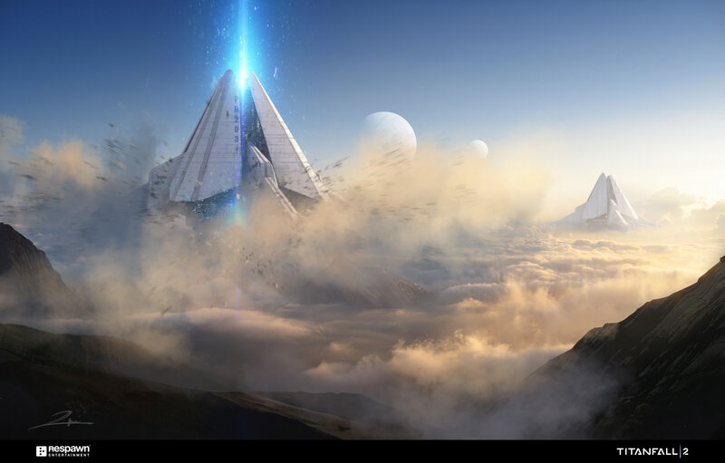 Spaceships in Clouds — Blue, Dramatic, Sunrise