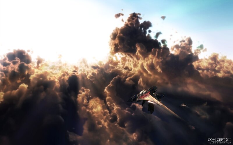 Spaceships in Clouds — Brown